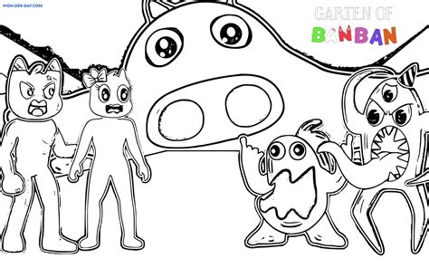 While some may find the games dark. . Garden of banban 3 coloring pages